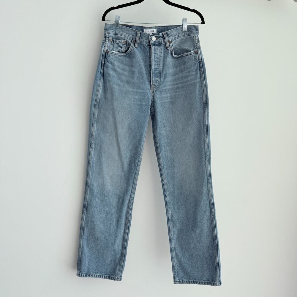 RE/DONE Jeans Womens 29 Blue 90s High Rise Loose 60s Fade Minimalist Staple